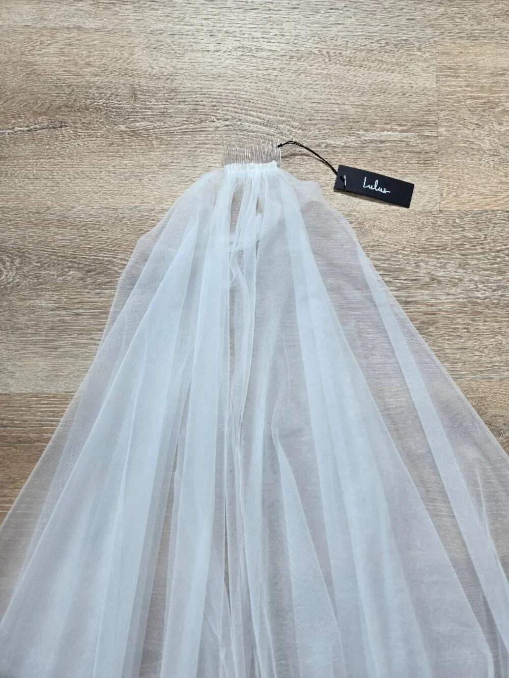 Lulus Forever Promise White Tulle Bridal Wedding Blusher Veil New With Tags